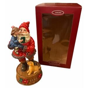 VISIONS OF SANTA Home for the Holidays 1898 Resin Figure 10" MUSICAL 3424-65